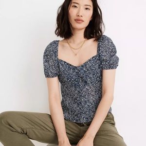 NWT | Madewell Sweetheart Top in Bengali Blockprint | size 4